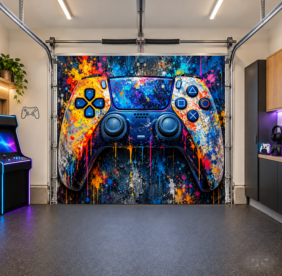 Controller Chaos interior garage door cover — one car front