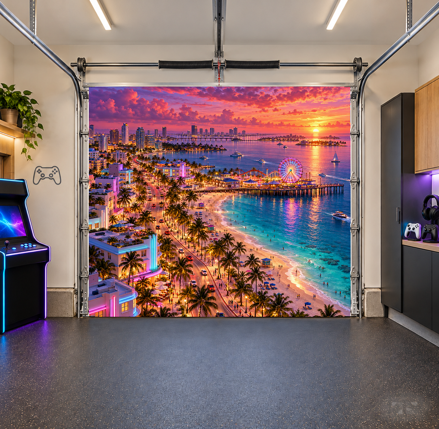 Coral Coast Arcade interior garage door cover — one car front