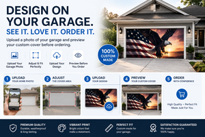 Upload Your Home Photo Custom Garage Door Cover