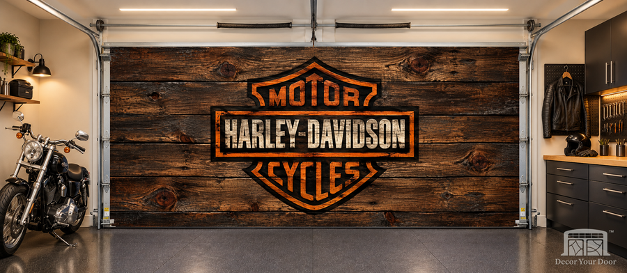 Rustic Ride interior garage door cover — TwoCar-front — Decor Your Door