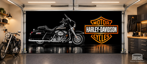 Cubierta para puerta de garaje interior Harley Night Rider