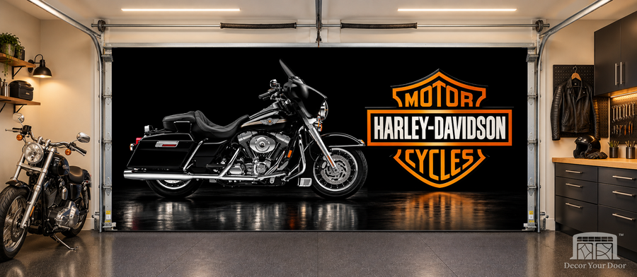 Night Rider interior garage door cover — TwoCar-front — Decor Your Door