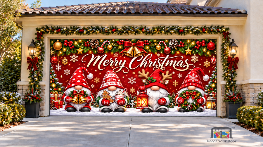 Elves Merry Christmas — four gnomes — Two-Car Front — smooth cover; logo outside artwork #dyd_two-car