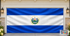 El Salvador Flag Garage Door Cover