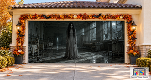 Forgotten Ward Halloween Garage Door Cover
