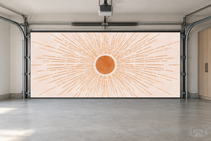 Golden Sunburst Calm | Interior Garage Door Cover