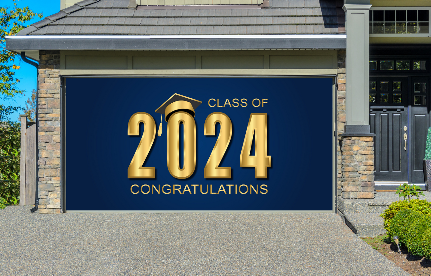 Graduation Class of 2024 Garage Door Wrap Cover Backdrop Decoration