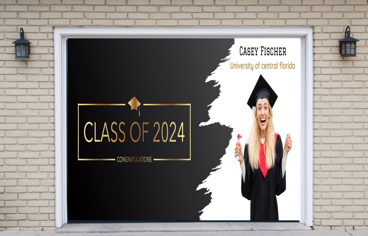 Graduation Class of 2024 Custom Your Own Garage Door Cover
