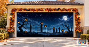 Halloween-nattehimmel – garageportovertræk