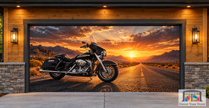 Iron Freedom Rider — Harley-Davidson Exterior Garage Door Cover
