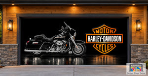 Night Rider — Harley-Davidson Exterior Garage Door Cover