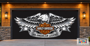 Harley Davidson-ørn – garageportovertræk