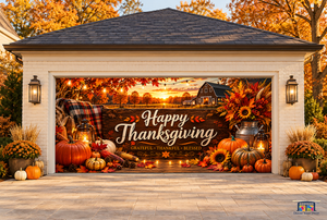 Efterårsglød til Thanksgiving – garageportovertræk