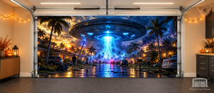 Alien Arrival in Suburbia – Interior Garage Door Cover