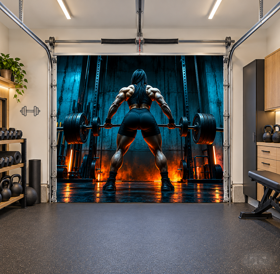 Iron Focus interior garage door cover — one car front