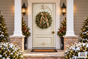 Ivory Palace Christmas Front Door Cover