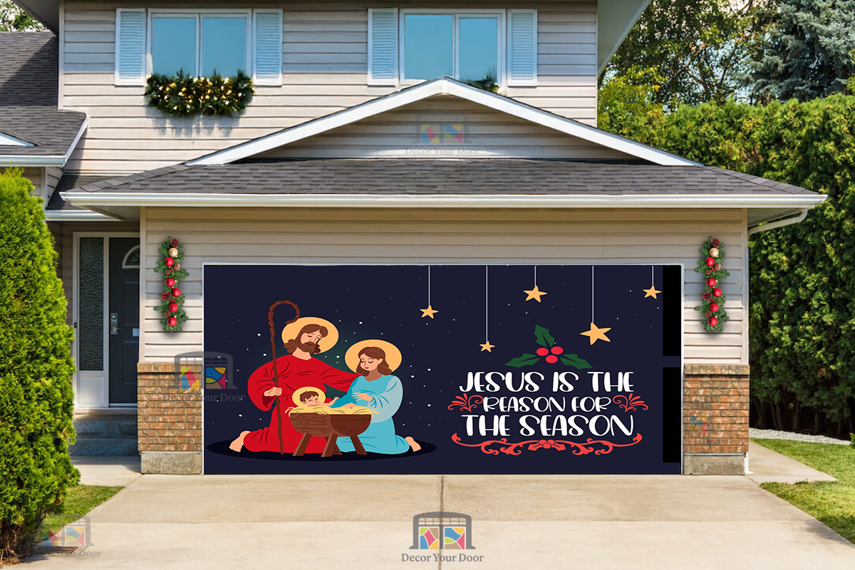 Jesus is the Reason for the Season - Garage Door Cover design #2