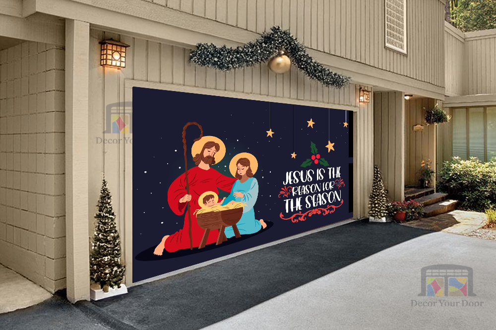 Jesus is the Reason for the Season - Garage Door Cover design #2
