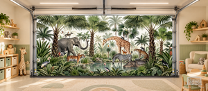 Encuentros en la selva – Cubierta para puerta de garaje interior