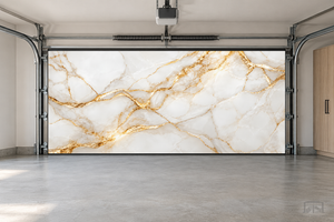 Marble Gold Veins | Interior Garage Door Cover