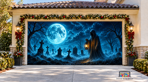 Moonlit Reaper Halloween Garage Door Cover