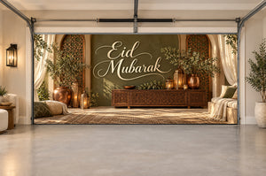 Olive Copper Gathering Eid al-Adha Interior Garage Door Cover