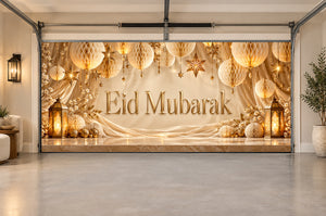 Golden Honeycomb Canopy Eid al-Fitr Interior Garage Door Cover