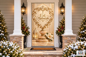 Lace Heart Welcome Eid al-Fitr Front Door Cover