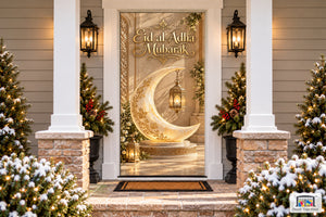 Alabaster Lantern Welcome Eid al-Adha Front Door Cover