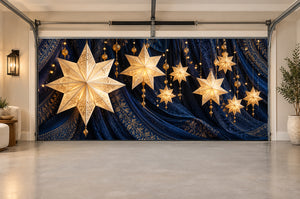 Indigo Star Lantern Canopy Ramadan Interior Garage Door Cover