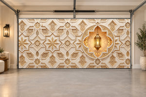 Pearl Geometric Light Ramadan Interior Garage Door Cover