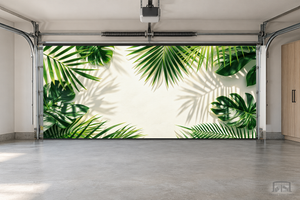 Palm Light Escape – Cubierta para puerta de garaje interior