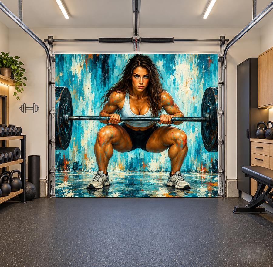 Relentless Focus interior garage door cover — one car front