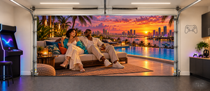 Rooftop Golden Hour — Interior Garage Door Cover