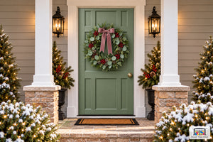 Sage Eucalyptus Christmas Front Door Cover