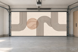 Soft Geometry Flow | Interior Garage Door Cover
