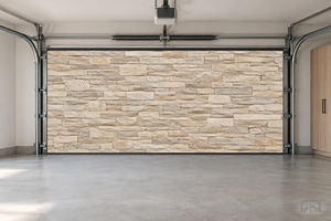 Stacked Stone Wall | Interior Garage Door Cover