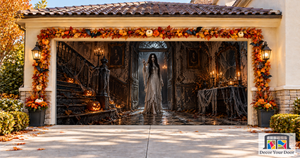 The Doorway Visitor Halloween Garage Door Cover
