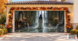 The Green Room Apparition Halloween Garage Door Cover