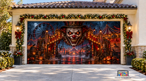 The Nightmare Carnival Halloween Garage Door Cover