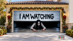 The Watcher Halloween Garage Door Cover