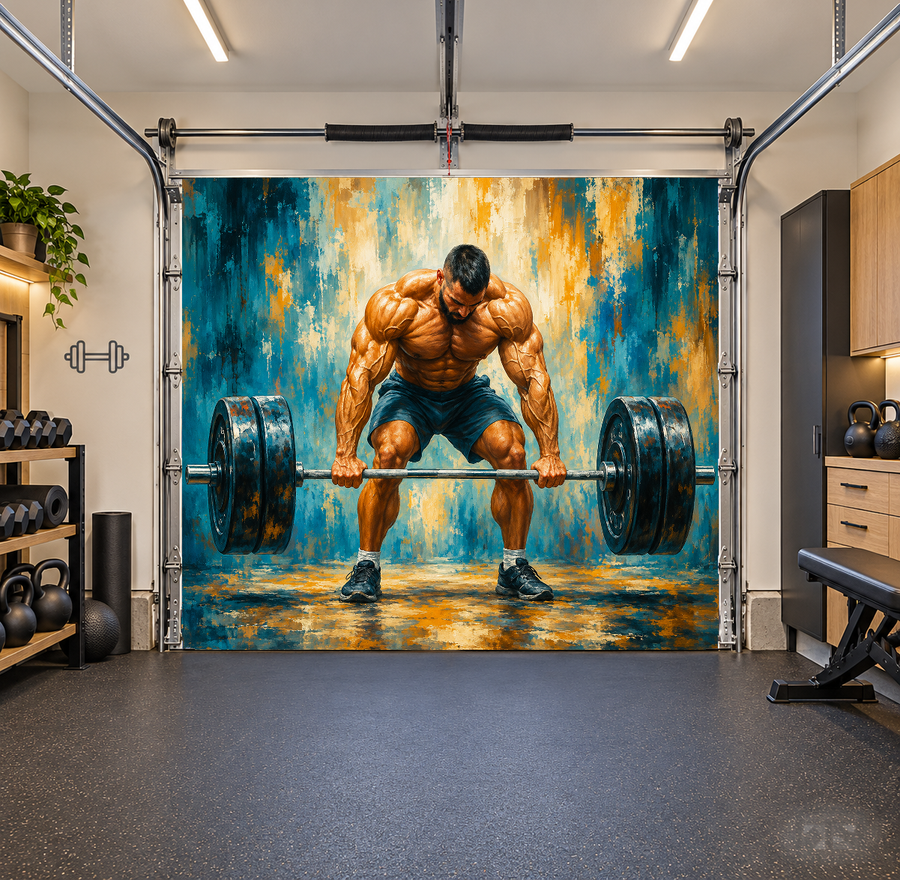 Unbreakable Lift interior garage door cover — one car front