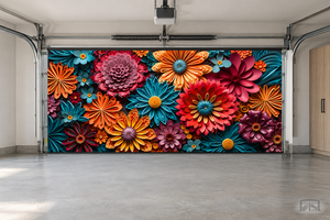 Vibrant Petal Burst | Interior Garage Door Cover
