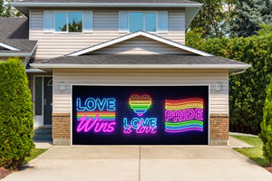 Pride Neon Signs Cubierta para puerta de garaje