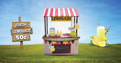 Fresh Lemonade Stand Garage Door Cover Banner Backdrop