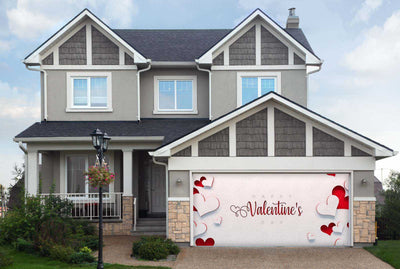 Happy Valentines Day Garage Door Cover Wrap Mural Home Decoration (Design #1)