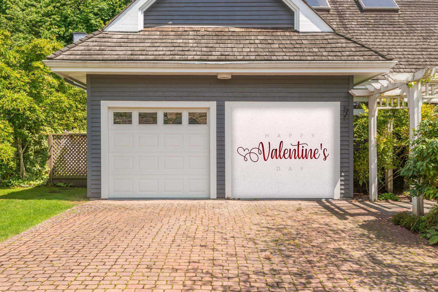 Feliz Día de San Valentín: Mural decorativo para puerta de garaje (Diseño n.º 1)