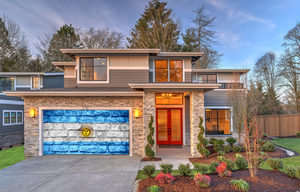 Argentina Flag On Brick Wall Garage Door Cover