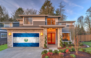 El Salvador Flag Garage Door Cover