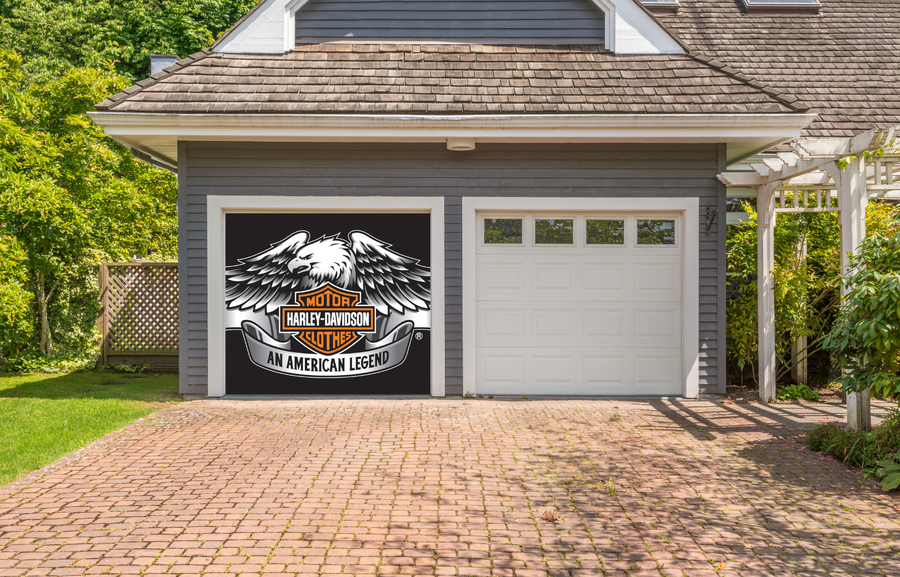 Vinilo adhesivo para puerta de garaje con el águila de Harley Davidson